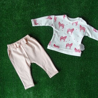 Комплект панталон и блуза със зебри