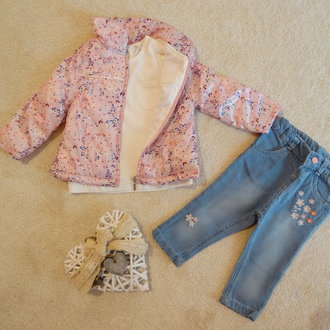 Комплект яке, блуза и дънки